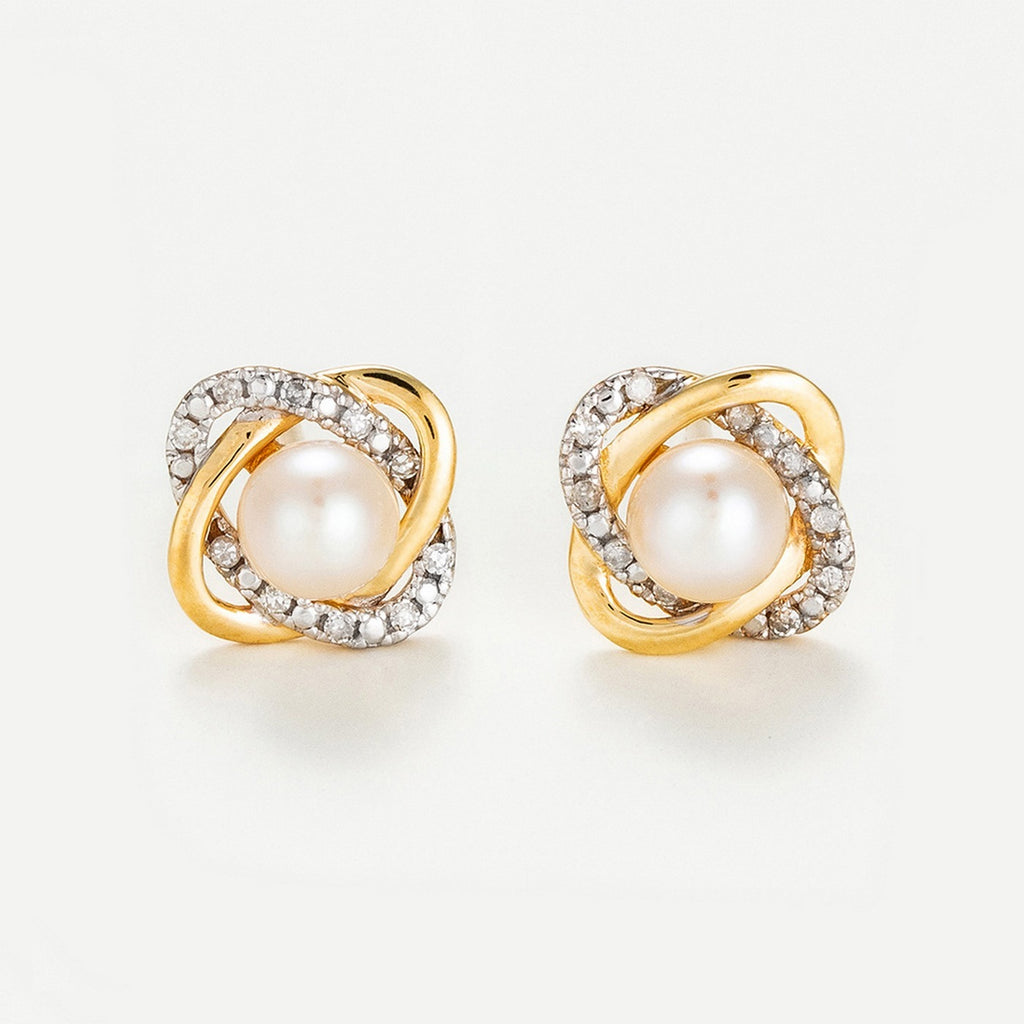 Boucles D'Oreilles "Mitsa" D 0,216/48 Perle 2 - Or Jaune 375/1000