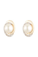 Kochani" Earrings D 0,144/32 Pearl 2 - Yellow Gold 375/1000