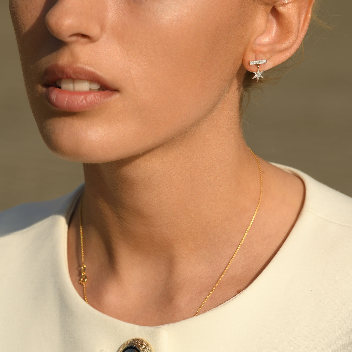 "Stuga" Earrings D 0.165/30 - 375/1000 Yellow Gold