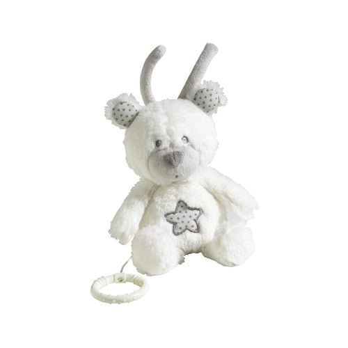 Peluche Mini Musical Ours En Velours Blanc