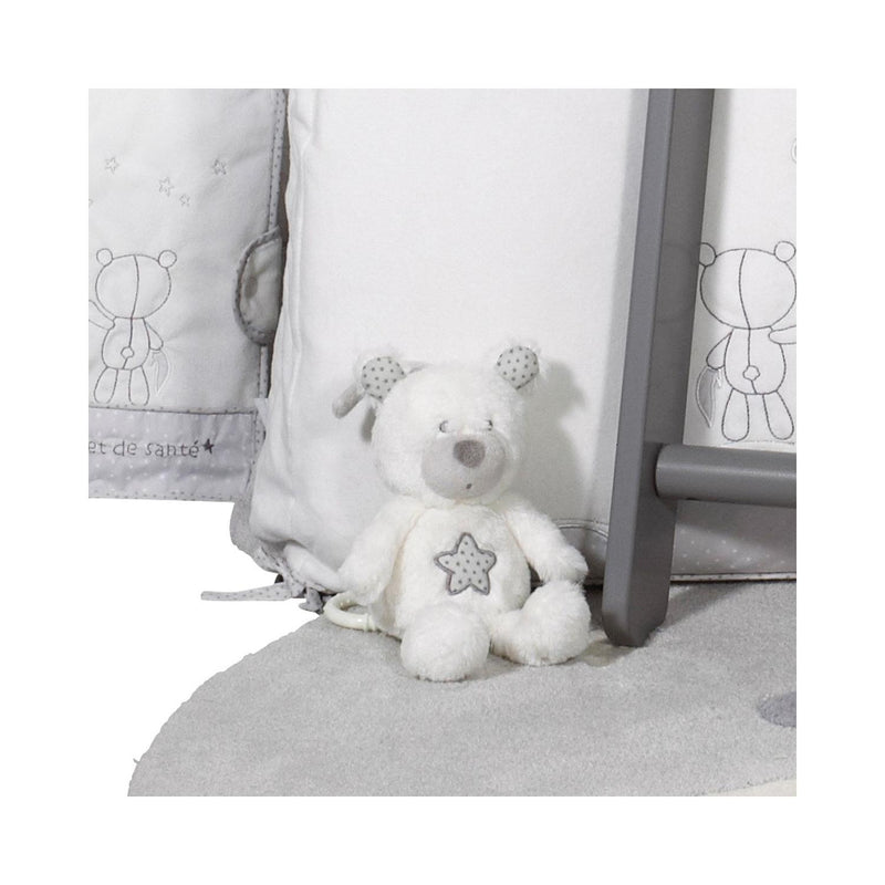 Peluche Mini Musical Ours En Velours Blanc