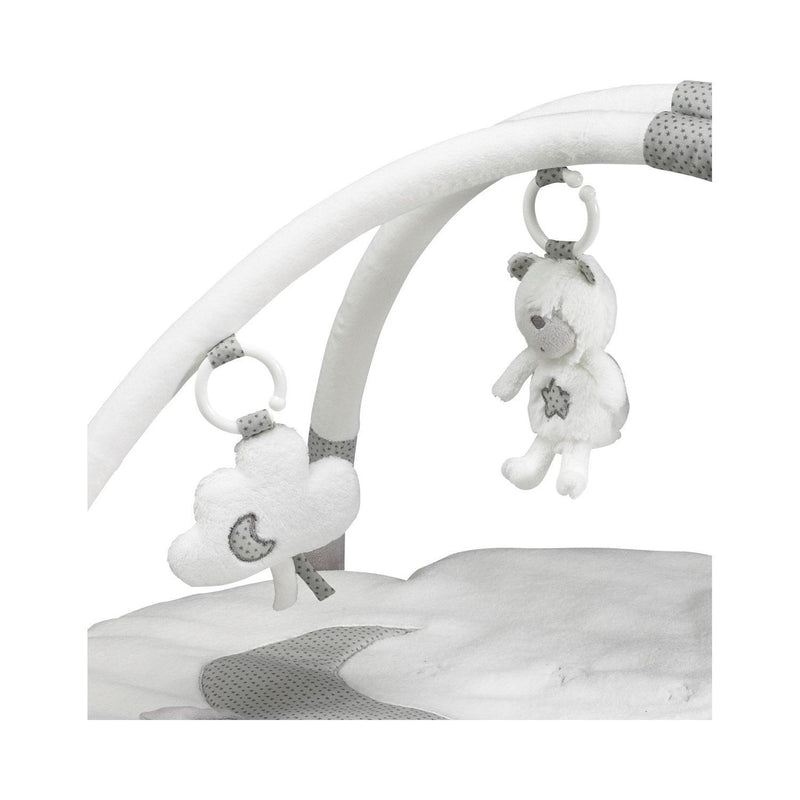 Tapis D'Éveil Nuage Avec Arches En Polyester Blanc