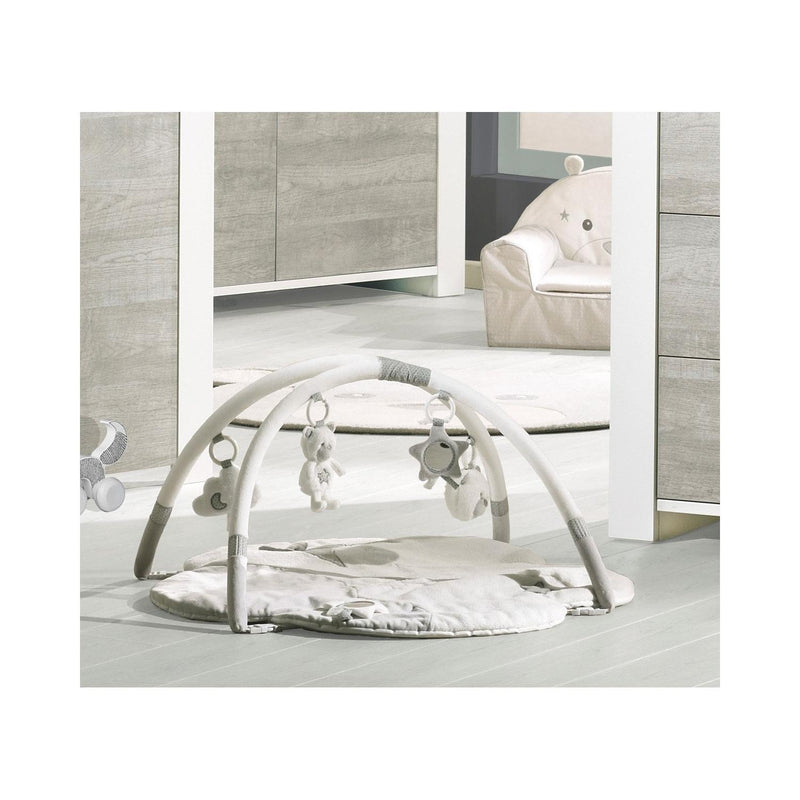 Tapis D'Éveil Nuage Avec Arches En Polyester Blanc