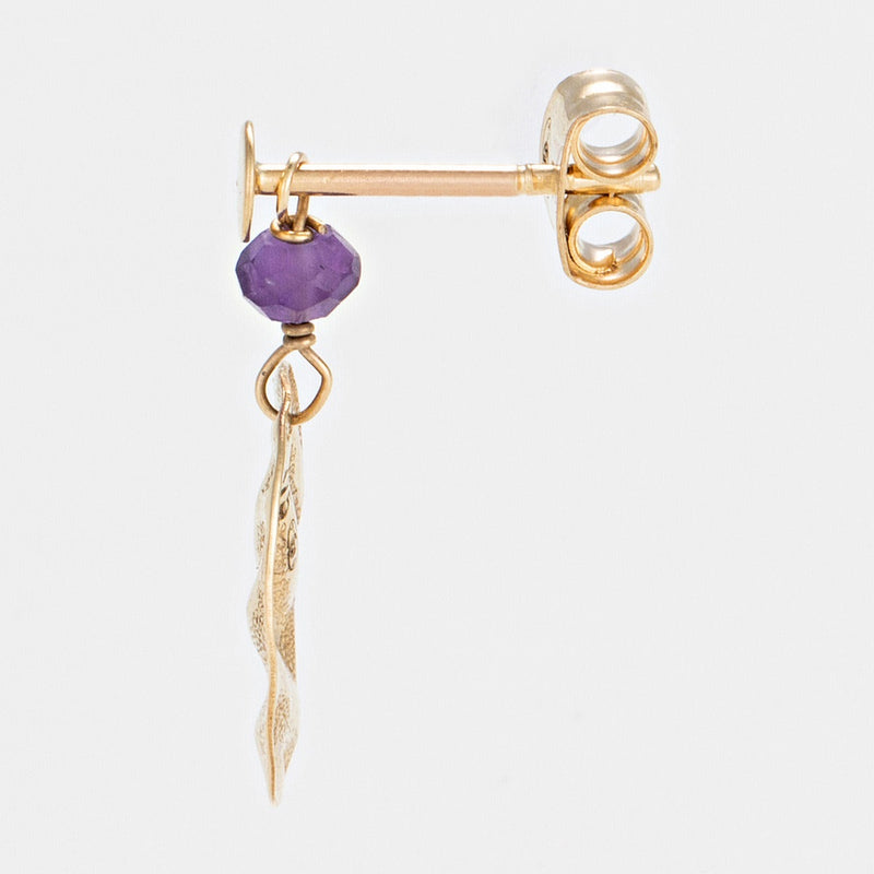 Boucles D'Oreilles "Médaille D'Or" Améthyste 0,35Ct/2