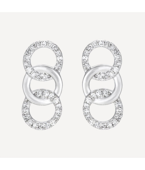 Boucles D'Oreilles "Ollie" - D0,12/60 - Or Blanc