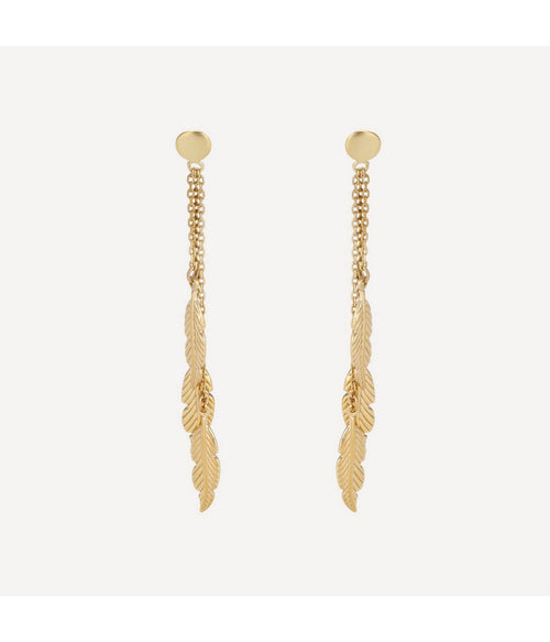 Boucles D'Oreilles "Leaf Lullaby" - Tout Or - Or Jaune