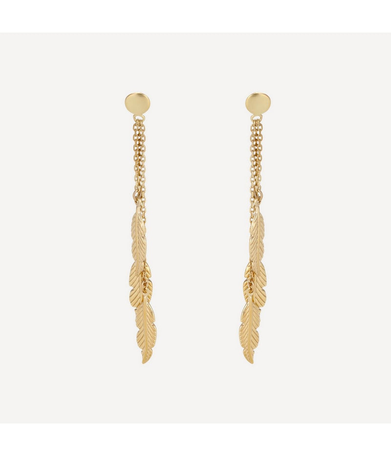 Boucles D'Oreilles "Leaf Lullaby" - Tout Or - Or Jaune