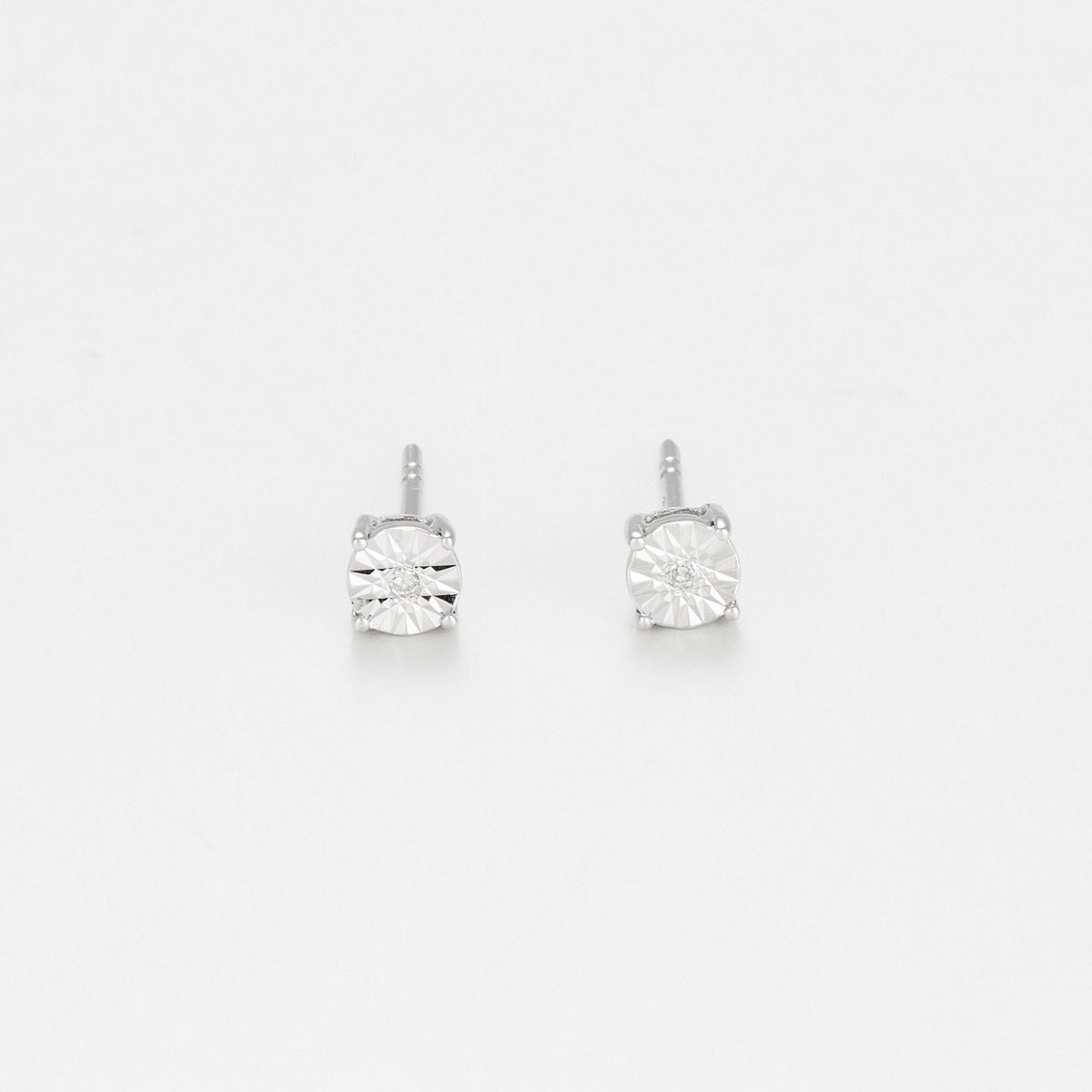 Boucles D'Oreilles "Puce Grande Illusion" Diamant 0,01/2 - Or Blanc
