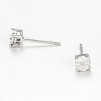 Boucles D'Oreilles "Puce Grande Illusion" Diamant 0,01/2 - Or Blanc