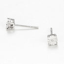 Boucles D'Oreilles "Puce Grande Illusion" Diamant 0,01/2 - Or Blanc 375/1000