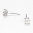 Boucles D'Oreilles "Puce Grande Illusion" Diamant 0,01/2 - Or Blanc 375/1000