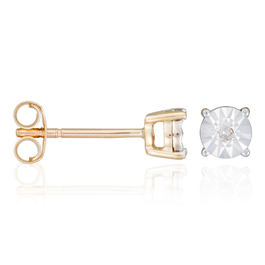 Boucles D'Oreilles "Puce Grande Illusion" Diamant 0,01/2