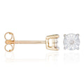 Boucles D'Oreilles "Puce Grande Illusion" Diamant 0,01/2