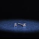 Boucles D'Oreilles "Petites Puces" Diamants: 0,01Ct/2 - Or Blanc 375/1000