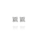 Boucles D'Oreilles "Petites Puces" Diamants: 0,01Ct/2 - Or Blanc 375/1000