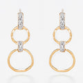 Boucles D'Oreilles "Gold Circles" Diamants 0,03/8