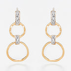 Boucles D'Oreilles "Gold Circles" Diamants 0,03/8