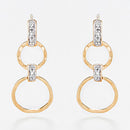 Pendientes “Círculos de Oro” Diamantes 0.03/8 – Oro Amarillo