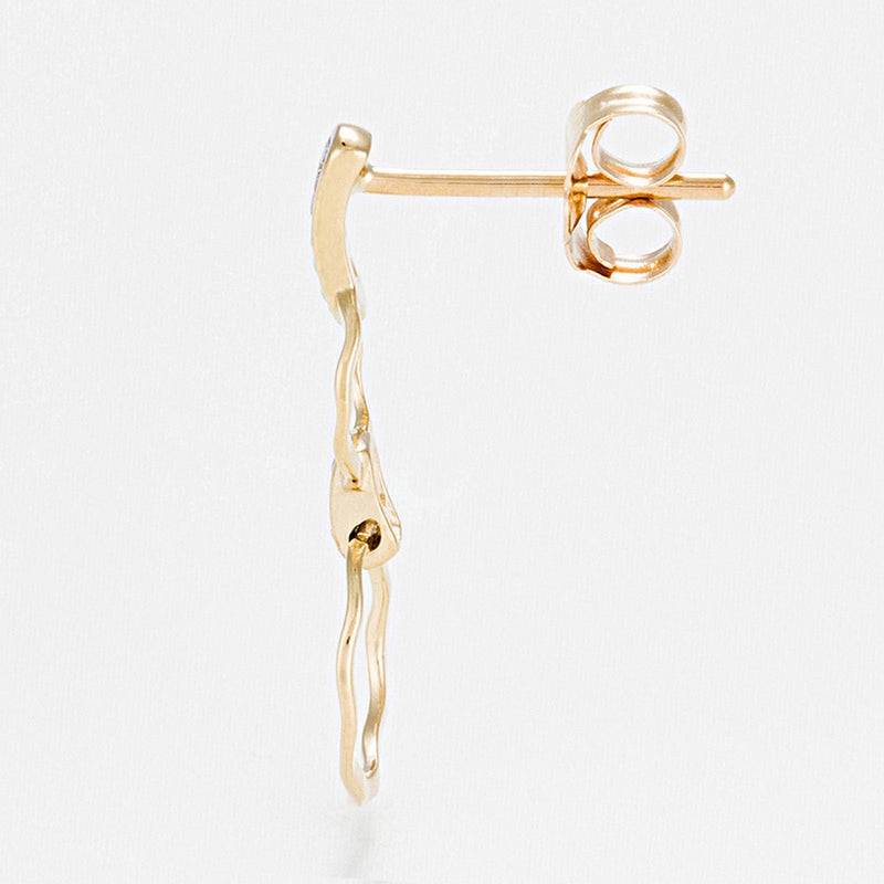Pendientes “Círculos de Oro” Diamantes 0.03/8 – Oro Amarillo