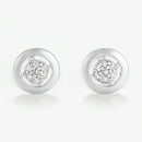 Boucles D'Oreilles "Perfect Stone" D0,08Ct/14 - Or Blanc