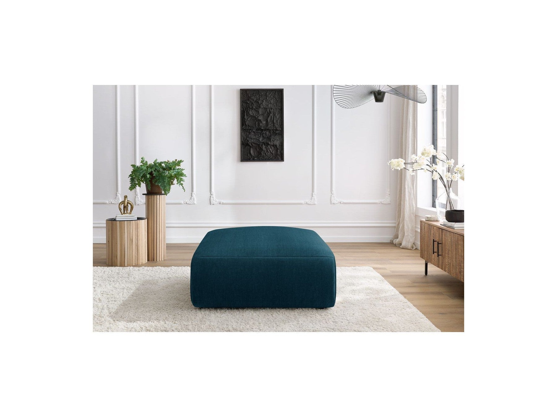 Jeanne - Grand Pouf - Tissu Velours