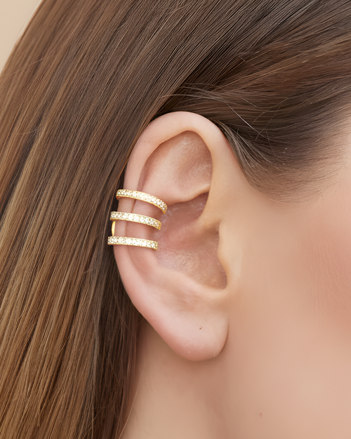 Earcuff 3 Rangs My Glow - Doré