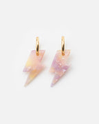 Boucles D'Oreilles Éclair - Rose Orangé