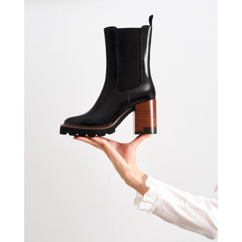 Bottines Chelsea À Talons - Noir - Femme