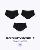 Pack trío de shorts de encaje
