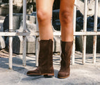 Bottes Ella - Velours Ecureuil - Femme