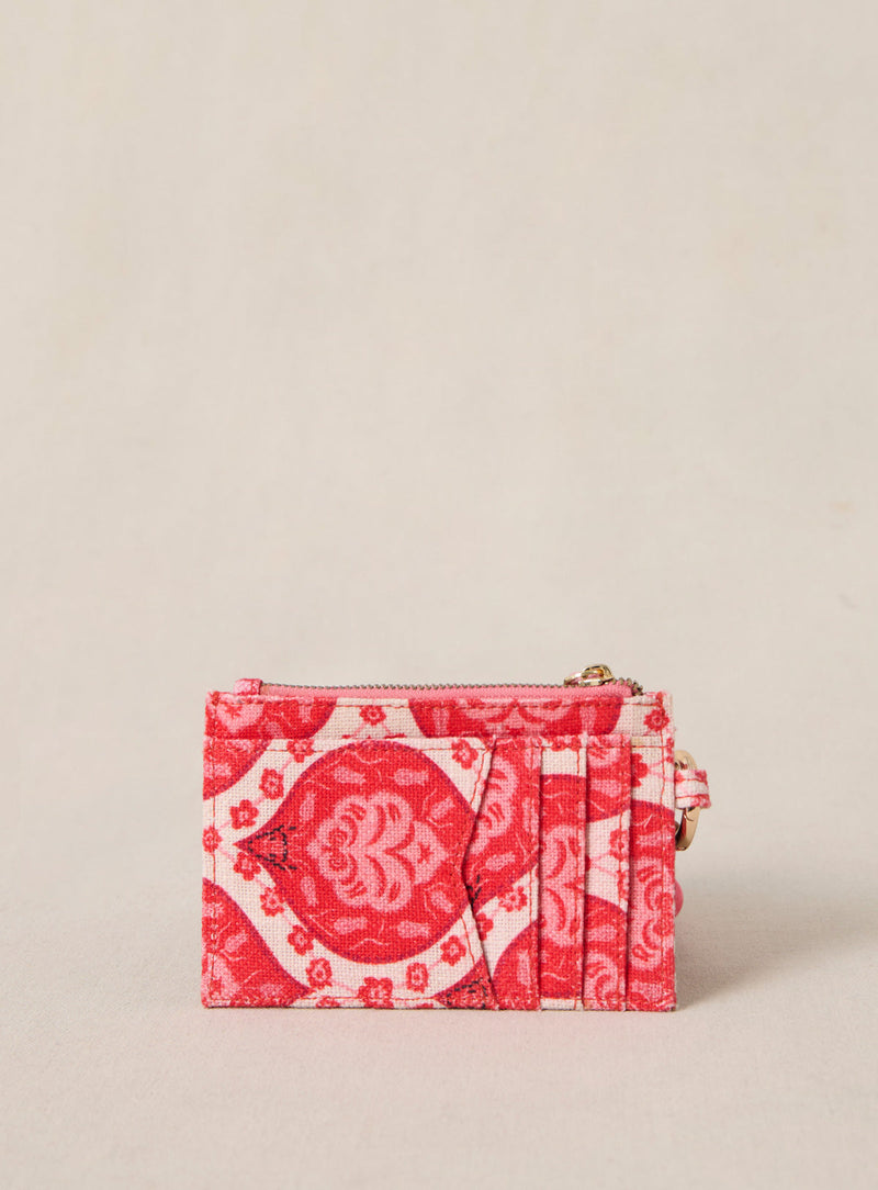 Porte Cartes Elmo Textile - Frida Rouge