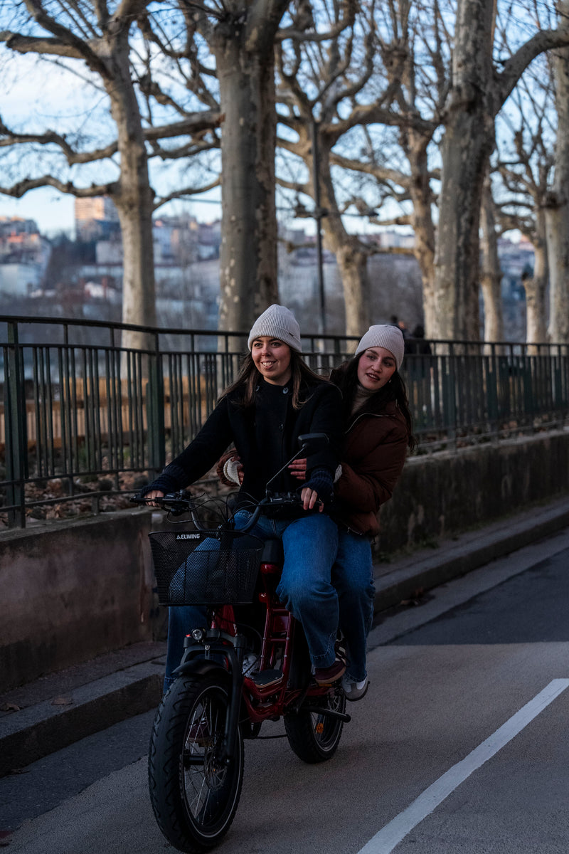 Vélo Électrique Yuvy 2 – Biplace Cargo Compact Avec Plateforme Avant/Arrière Offerte