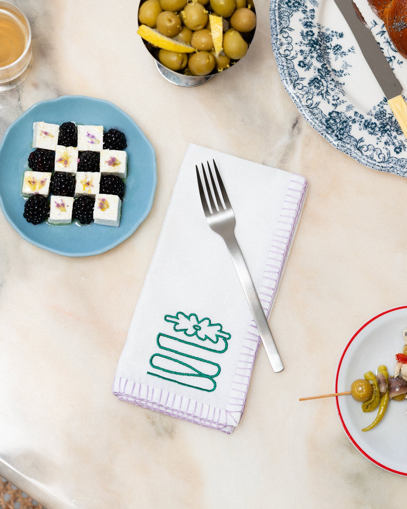 Set De 4 Serviettes Bouquet