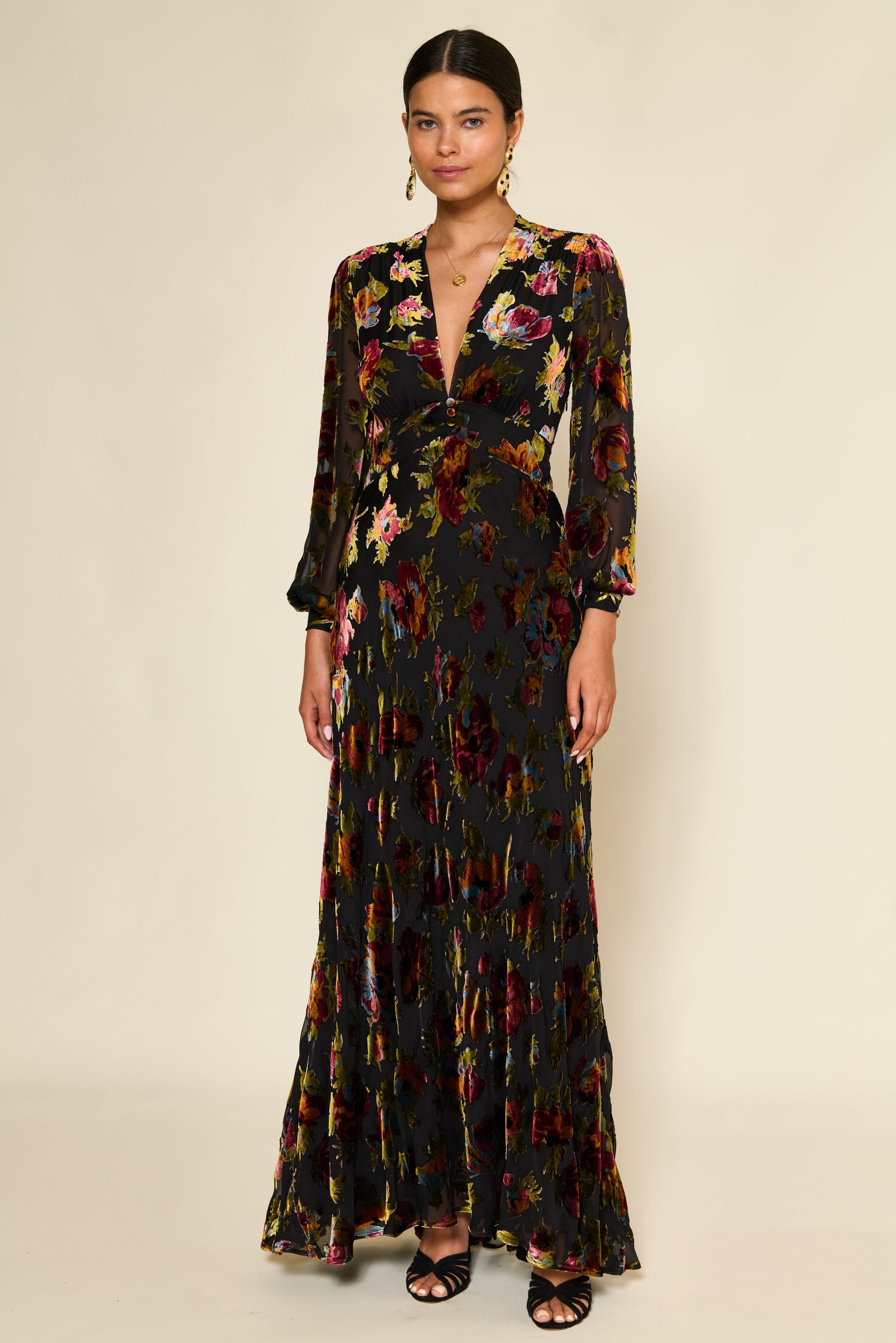 Emory Countryside Dress Devore Black