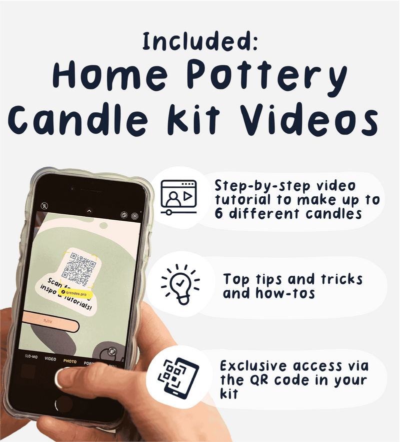 Home Pottery Candle Kit - Small - 2 Candles