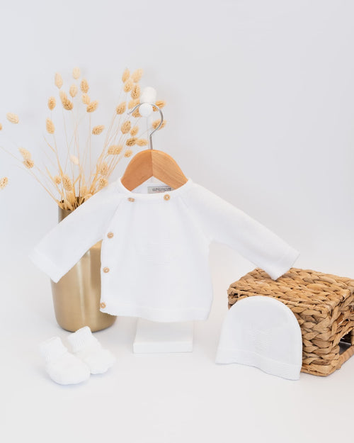 Ensemble En Coton Pour Bébé Petits Chats - Blanc