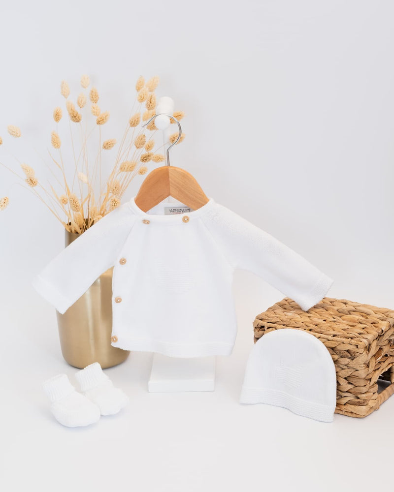 Ensemble En Coton Pour Bébé Petits Chats - Blanc