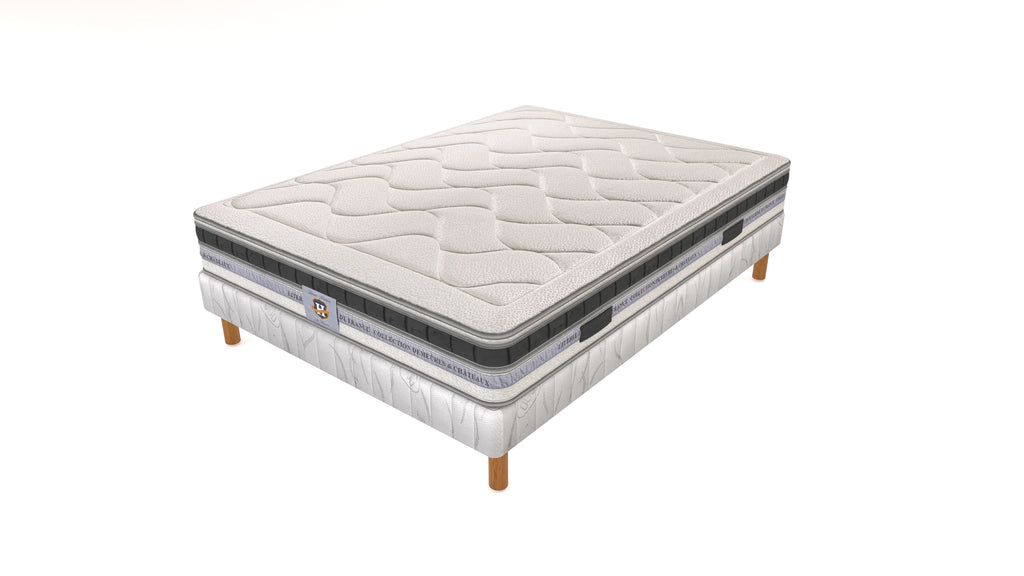 Cheverny - Mattress + Box Spring Set - White/Grey