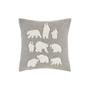 Housse De Coussin Polar Bear - Gris Et Naturel