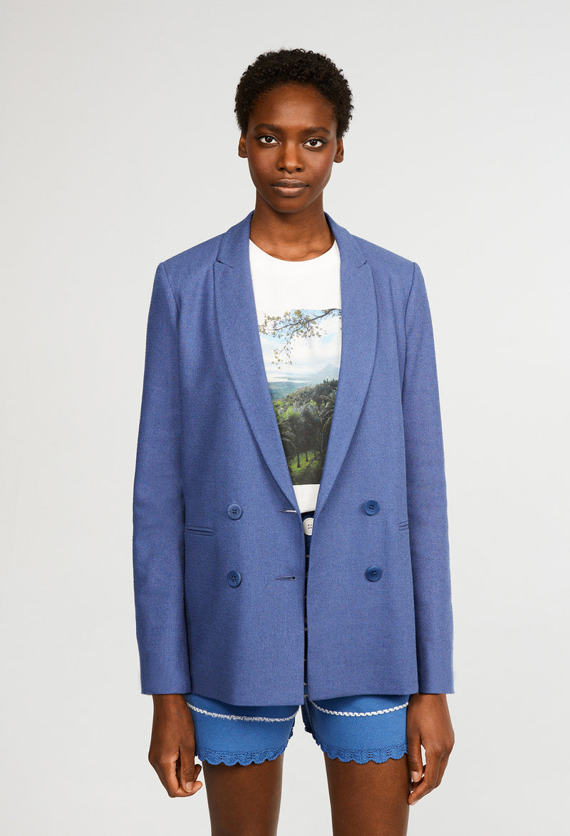 Claudie Pierlot - Veste Tailleur Verlaine - Bleu Ocean