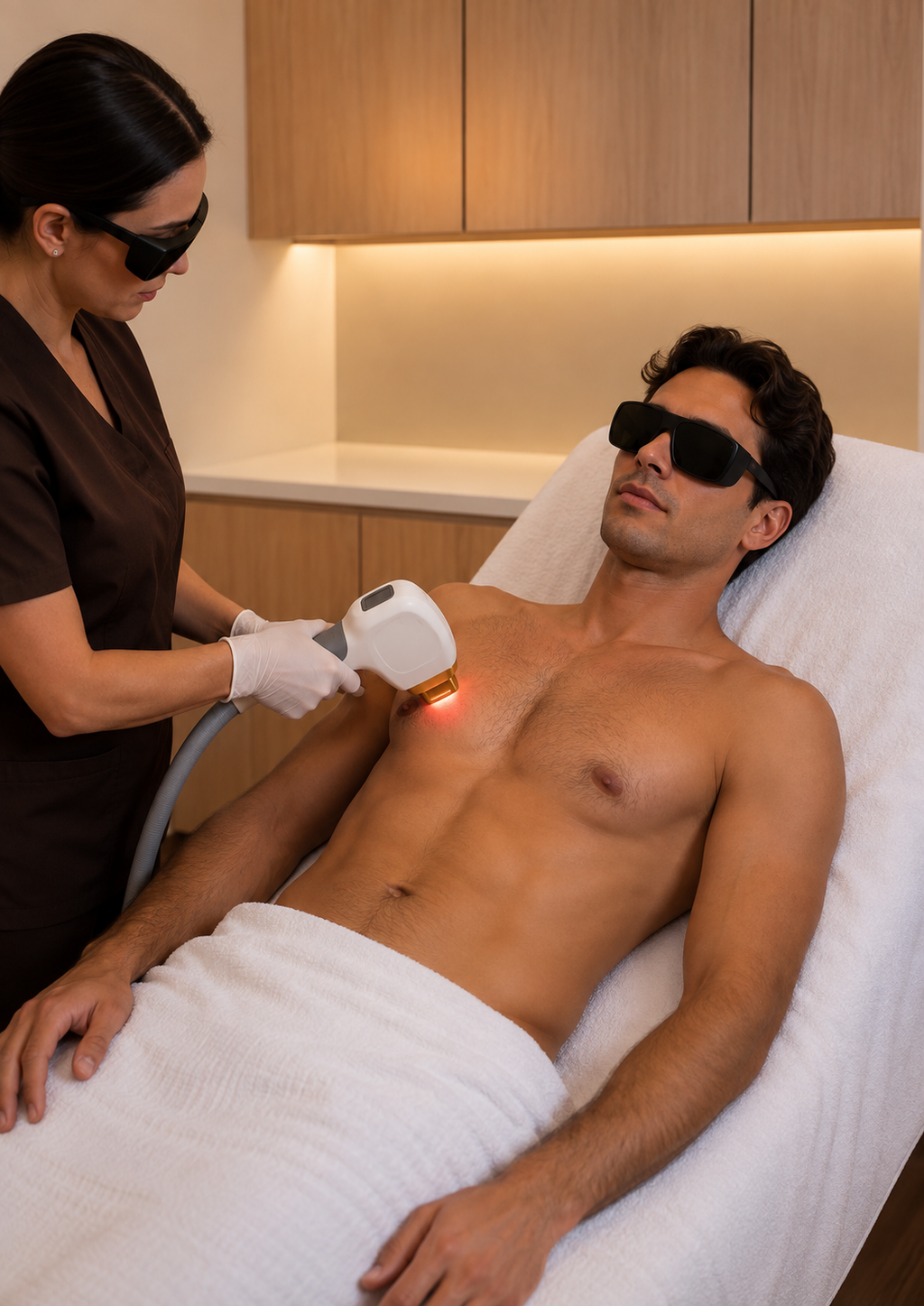 Épilation Laser Homme – Épaules + Diagnostic – 3 Séances
