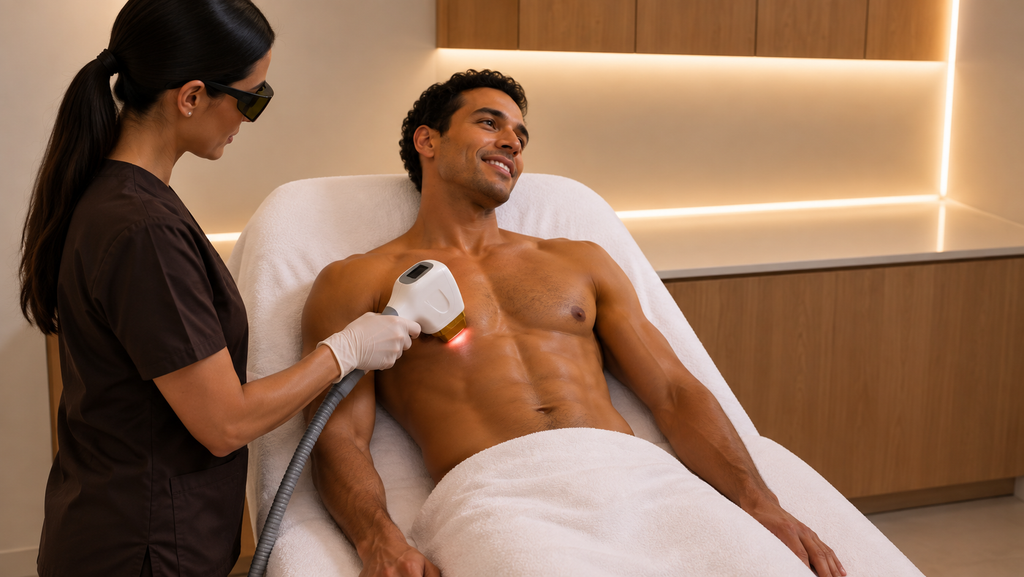Épilation Laser Homme – Épaules + Diagnostic – 3 Séances