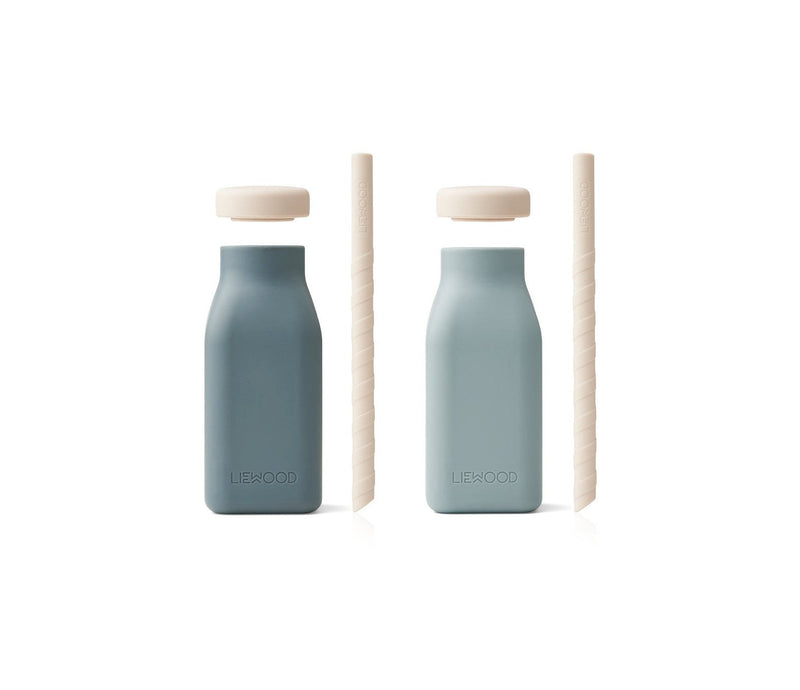 Children's Milkshake Bottle - Pack of 2 Erika - Blue Mix