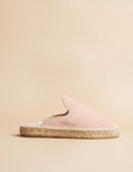 Espadrilles Plate Copenhague - Cuir Daim Rose - Femme