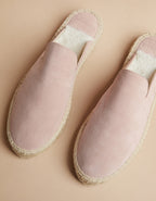 Espadrilles Plate Copenhague - Cuir Daim Rose - Femme