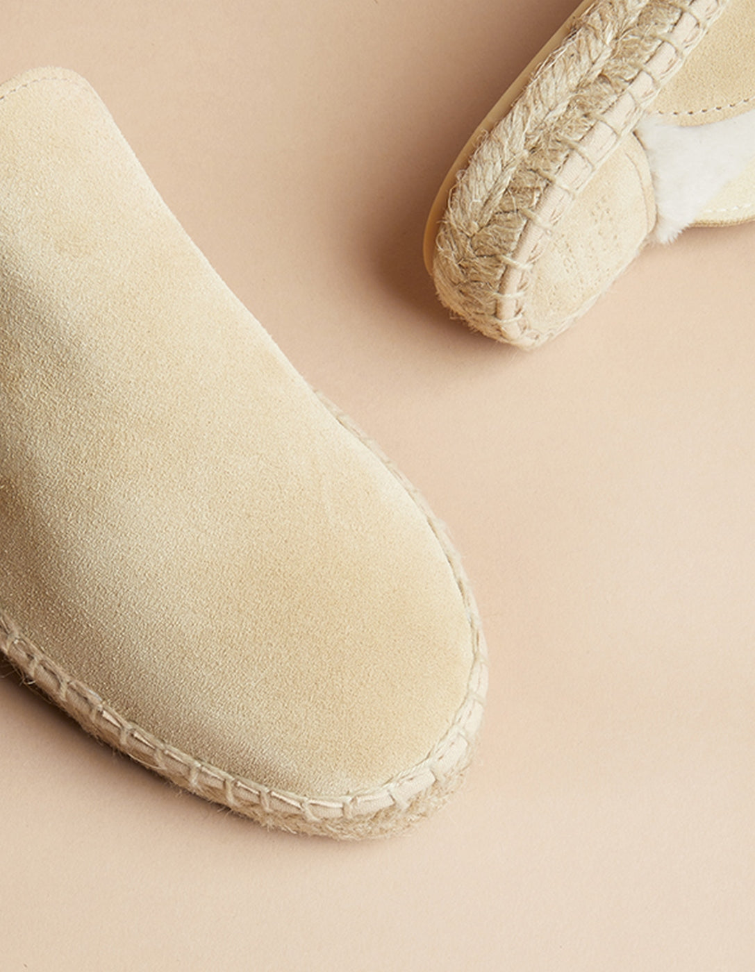 Alpargatas Planas Copenhagen - Piel Ante Beige - Mujer