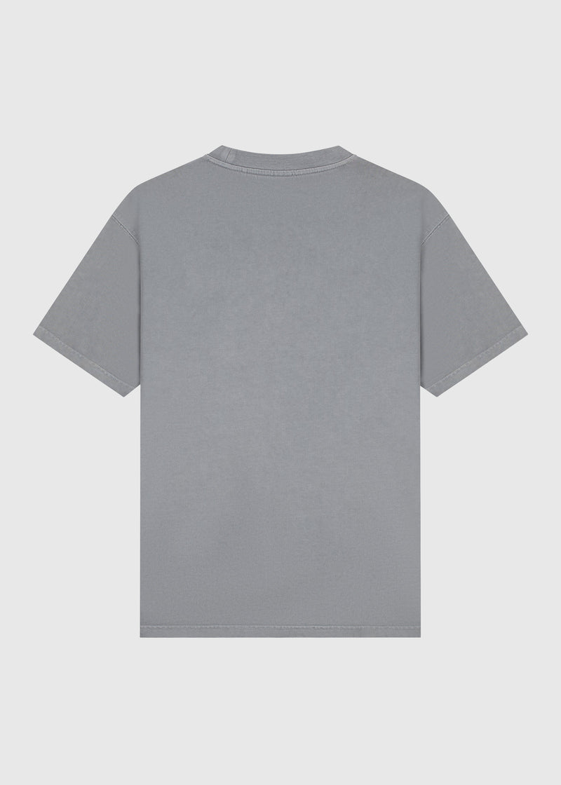Camiseta esencial lavada - Gris piedra