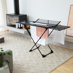 Etendoir à linge Séchoir à linge pliable avec ailes réglables extensibles 27M UMEA Couleur noir en acier inoxydable