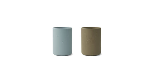 Set De 2 Gobelets Ethan - Blue Fog / Khaki Mix