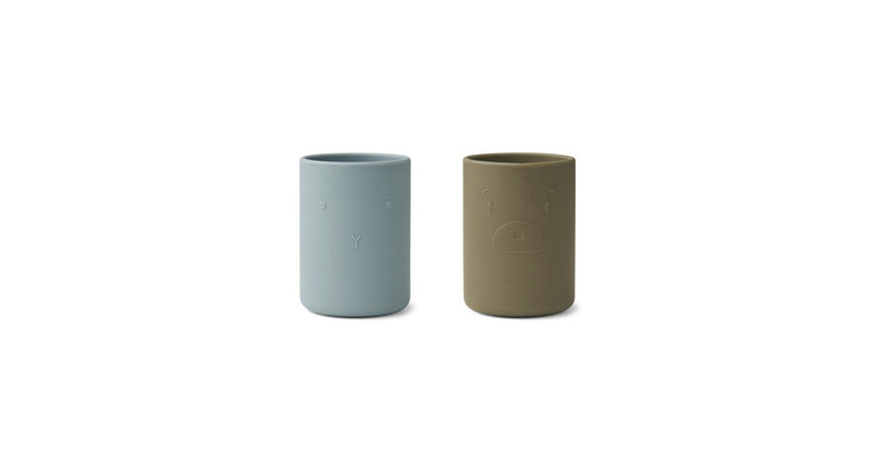 Set De 2 Gobelets Ethan - Blue Fog / Khaki Mix